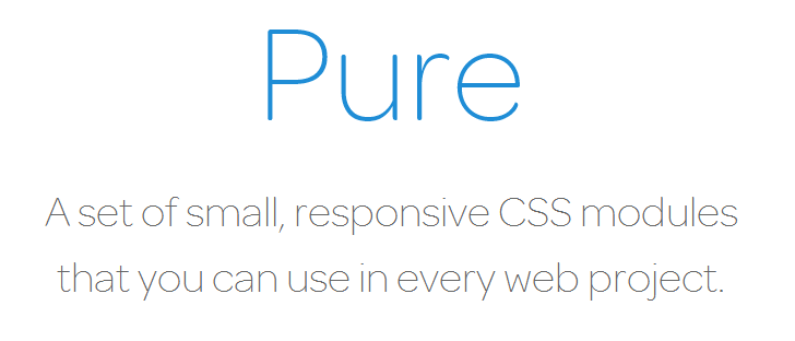 Pure CSS framework