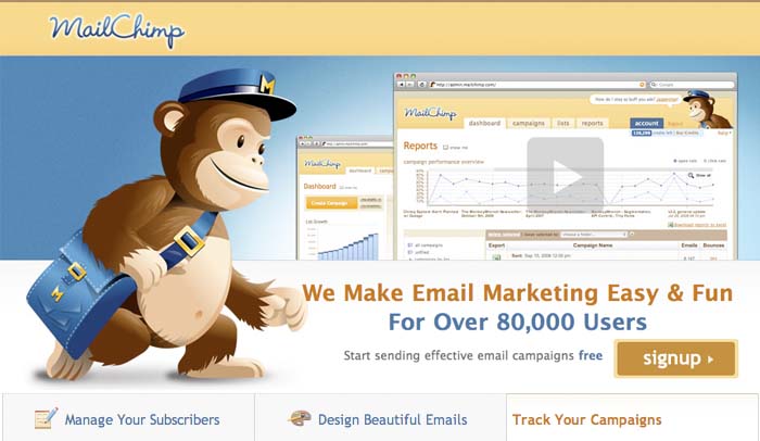 Mail Chimp top email marketing tool