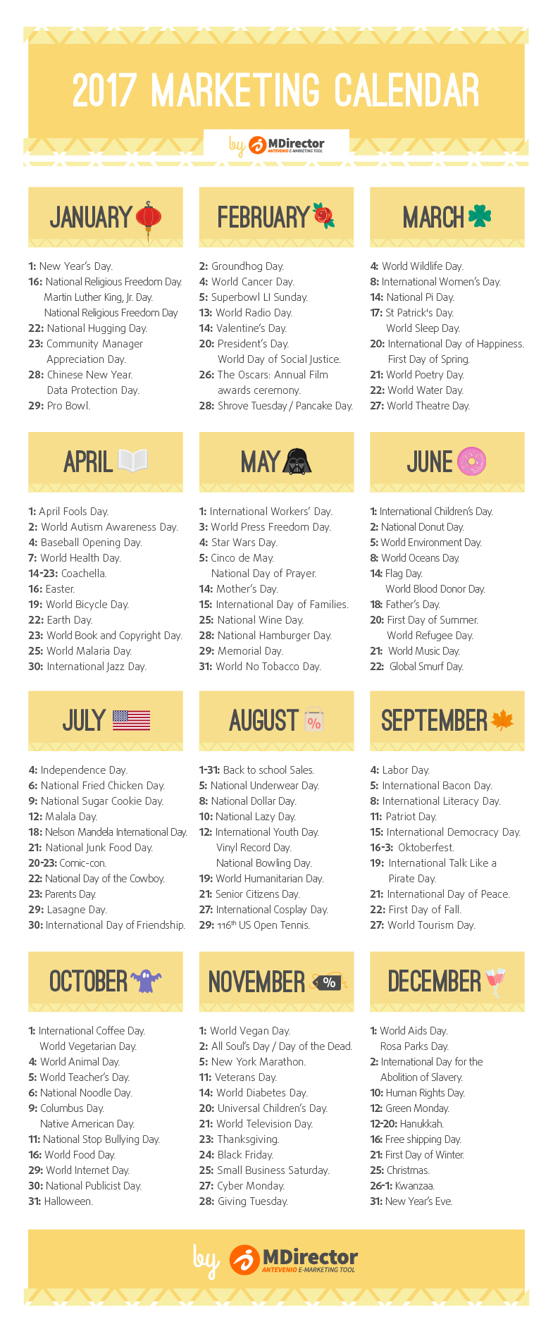 2017 Marketing Calendar
